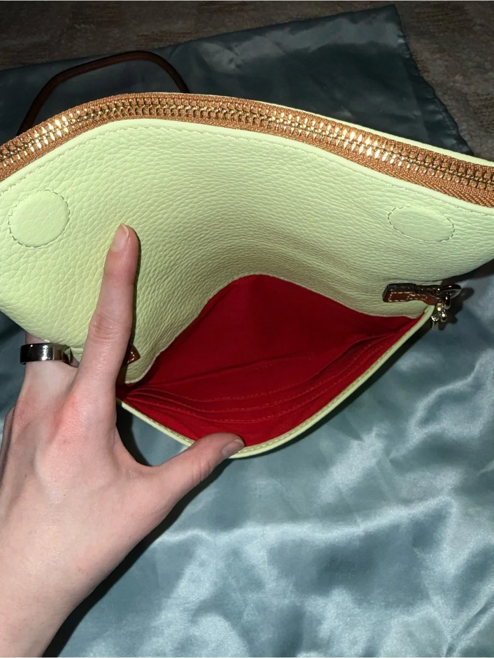 Dooney & Bourke pebble grain foldover zip crossbody bag